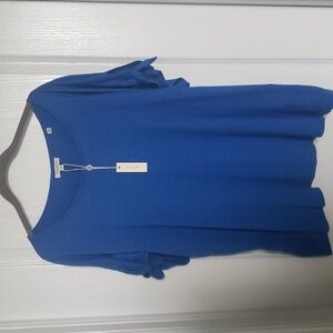 Max Studio London Neptune Blue Top - Women's Plus 3X NWT